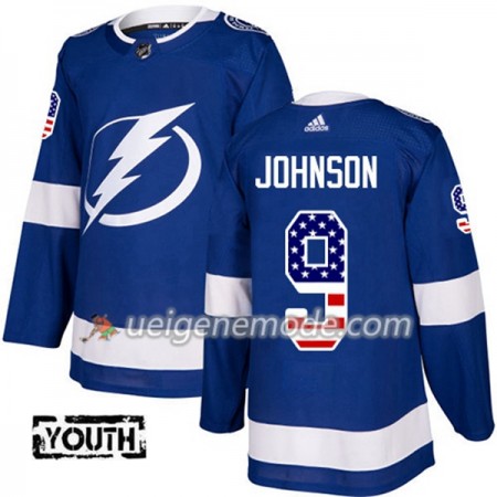 Kinder Eishockey Tampa Bay Lightning Trikot Tyler Johnson 9 Adidas 2017-2018 Blue USA Flag Fashion Authentic